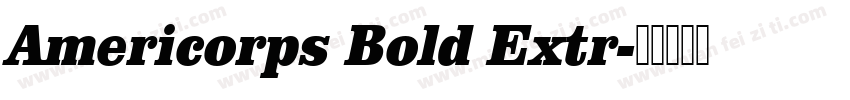 Americorps Bold Extr字体转换